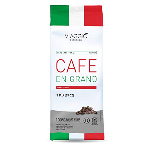 Viaggio Espresso Café en grano tostado blend especial Italian Roast - 1 Kg