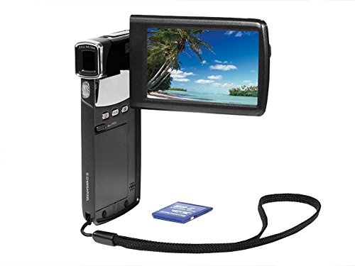 Videocámara digital Full HD, diseño fino, zoom digital de 4 aumentos, pantalla de 7,5 cm aprox.