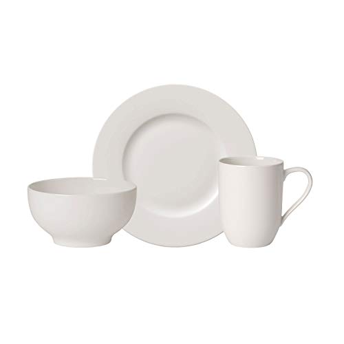 Villeroy & Boch For Me Servicio de desayuno para dos, 6 piezas, porcelana premium, color blanco
