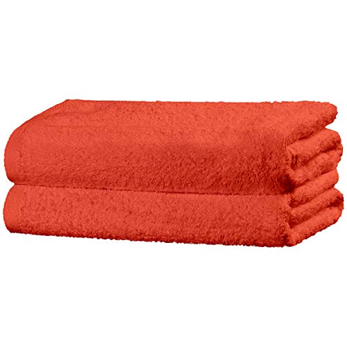 Viste tu hogar Juego de 2 Toallas Hechas 100% de Algodón,50x100 cm, Suaves y Absorbentes, Ideales para Uso Diario y Decoración, en Color Naranja. Viste tu hogar Juego de 2 Toallas Hechas 100% de Algodón,50x100 cm, Suaves y Absorbentes, Ideales para Uso Diario y Decoración, en Color Naranja.