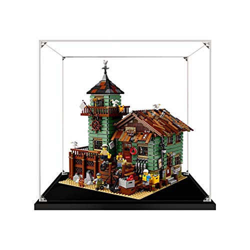 Vitrina de Acrílico para Lego Vieja Tienda de Pescadores 21310,Display Case Vitrinas para Colecciones Modelismo (Solo Vitrina)