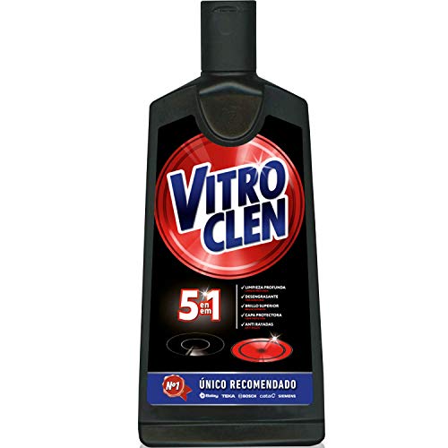 Vitroclen Limpiador de Vitrocerámica en crema, acción protectora y desengrasante - 200 ml