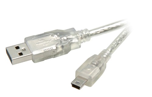 Vivanco - Cable USB 2.0 (Conector de USB A a Mini USB B, 1,8 m), Transparente