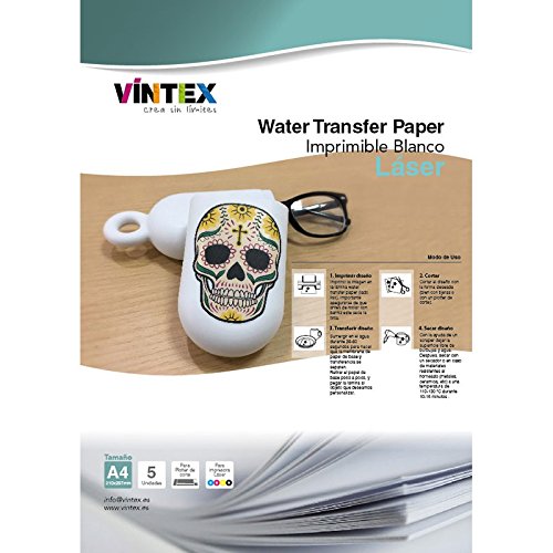 Water Transfer Paper - Láser (Blanco)