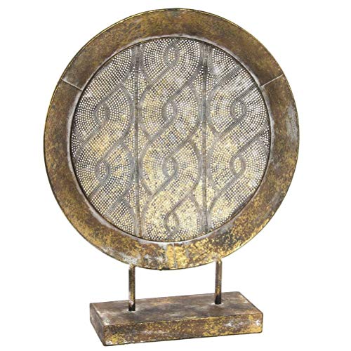 Wellindal Decoración metal 38,5x11x47,5 circulo envejecido Wellindal Decoración metal 38,5x11x47,5 circulo envejecido