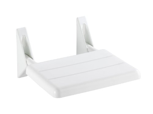 Wenko Asiento Plegable de Ducha, Acrilonitrilo Butadieno Estireno, Blanco, 36x32x19 cm (WK17937)