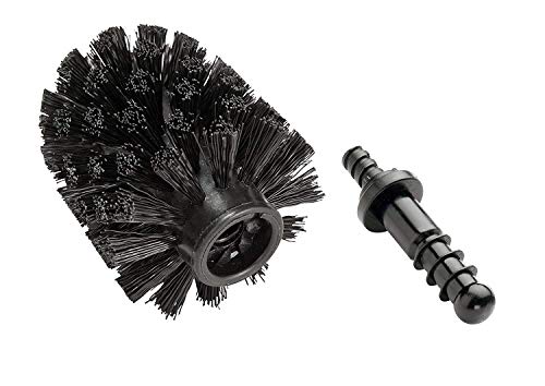 WENKO Cepillo de reserva negro con adaptador - con adaptador, Plástico, 7.5 x 9.3 x 7.5 cm, Negro