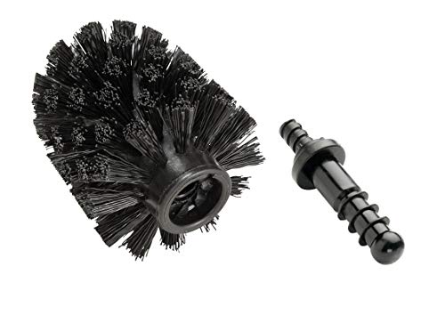 WENKO Cepillo de reserva negro con adaptador - con adaptador, Plástico, 8.5 x 9.3 x 8.5 cm, Negro