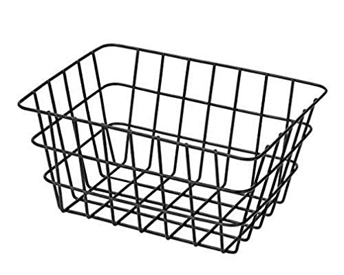 WENKO Cesta de baño Viana negro mate - Moderna cesta de almacenaje para el baño, el aseo para huéspedes y el hogar en general, Metal, 18 x 25 x 12 cm, Negro