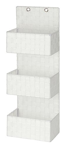 WENKO Organizador colgante para el baño Adria blanco - 3 pisos, Polipropileno, 25 x 72 x 15.5 cm, Blanco