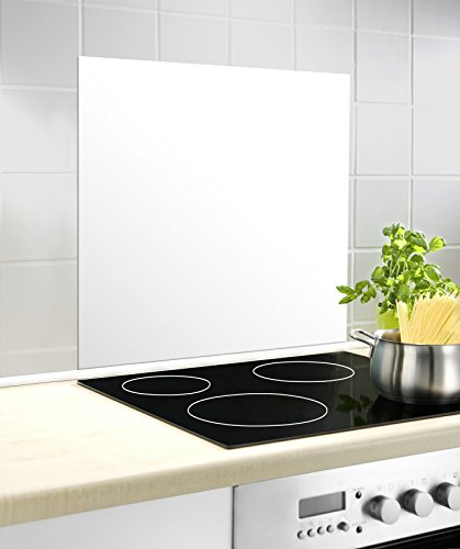 Wenko Panel Posterior de Cristal Blanco antisalpicaduras, Vidrio Templado, 60 x 70 cm Wenko Panel Posterior de Cristal Blanco antisalpicaduras, Vidrio Templado, 60 x 70 cm