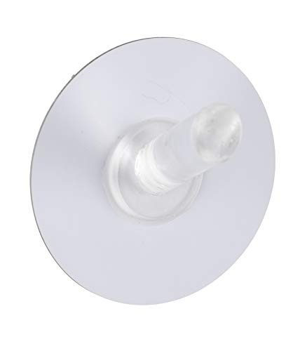 WENKO Static-Loc® colgador mediano blanco - fijar sin taladrar, Plástico (PET), 5 x 2.5 x 5 cm, Blanco