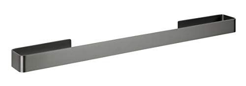WENKO Toallero de barra Montella - Toallero para pegar, inoxidable, Aluminio, 61 x 4 x 6 cm, Antracita