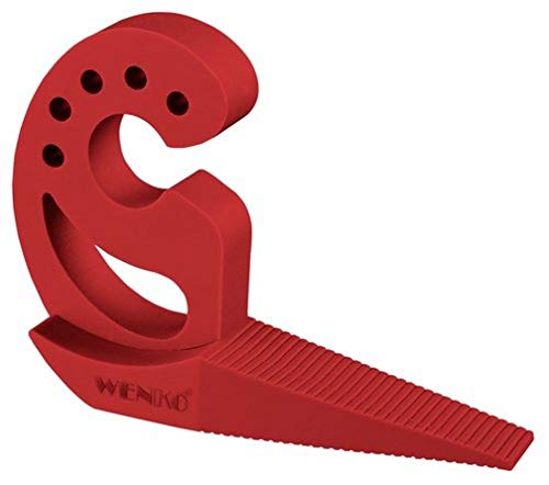 WENKO Tope Multi-STOP® de WENKO rojo - pour porte et fenêtre, Plástico (TPR), 11.8 x 7.7 x 2.5 cm, Rojo
