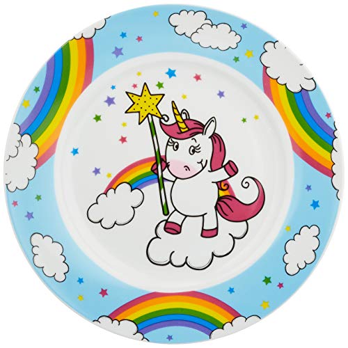WMF Vajilla infantil con diseño de unicornio, 19,0 cm, porcelana, apta para lavavajillas, color y apto para alimentos