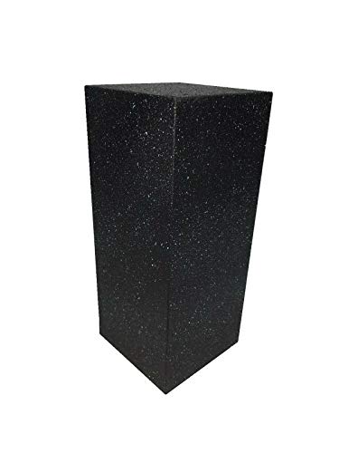 Wolkenstube, Columna decorativa de granito, color negro, 101 cm de alto, 30 cm de ancho, 30 cm de profundidad, tablero DM.