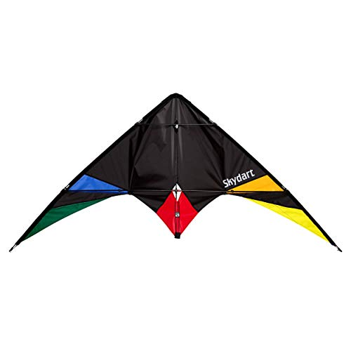 Wolkenstürmer Skydart - Cometa acrobática con varillas de fibra de vidrio, color negro