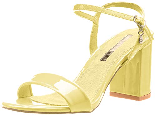 XTI 32033, Zapatos con Tira de Tobillo para Mujer, Amarillo, 38 EU