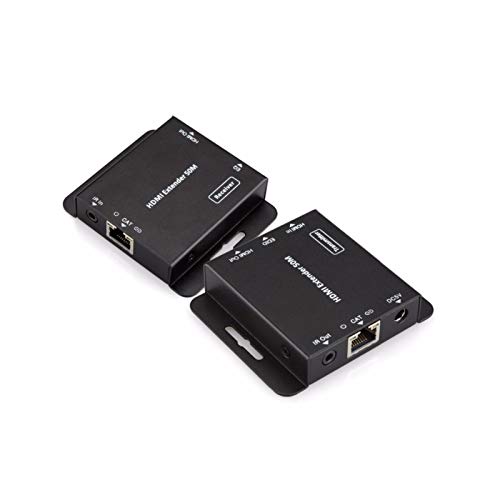 YATEK Kit Extensor HDMI por Cable UTP RJ45 YK-E50C Soporta hasta 50 Metros, transmite Vídeo, Audio, e Infrarrojos