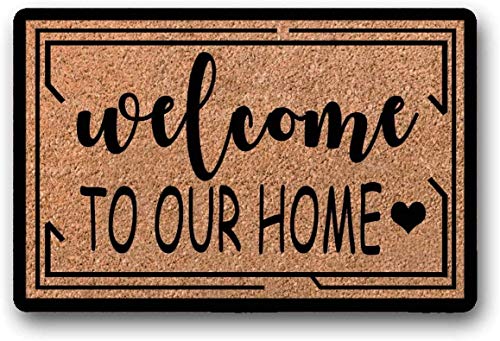 Yolocal Welcome to Our Home Welcome Mat - Felpudo (45 x 75 cm)