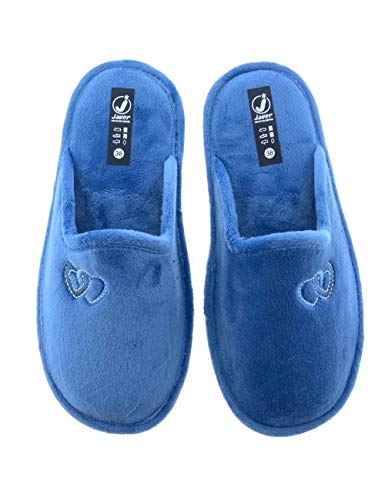 Zapatillas de Divertidas y Originales Fabricadas en España Javer 34-217 Azulina - Color - Azul, Talla - 36