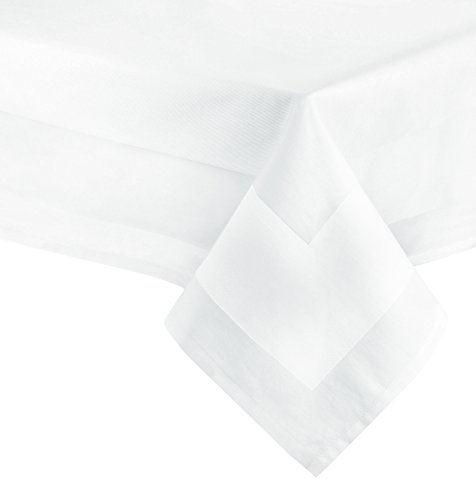 ZOLLNER Mantel Blanco Cuadrado de algodón 180x180 cm, Otras Medidas, con Orla