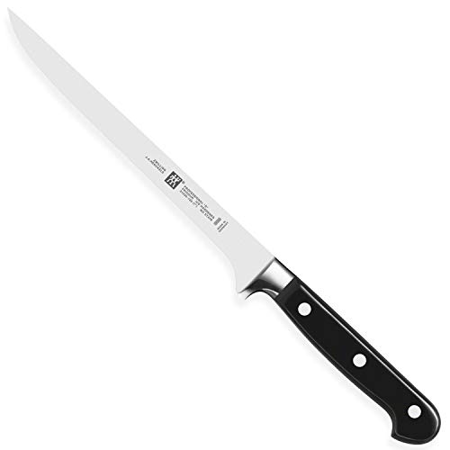 ZWILLING Cuchillo de filetear, Longitud de la hoja: 18 cm, Hoja estrecha, Mango especial de acero inoxidable/plástico, Profesional S