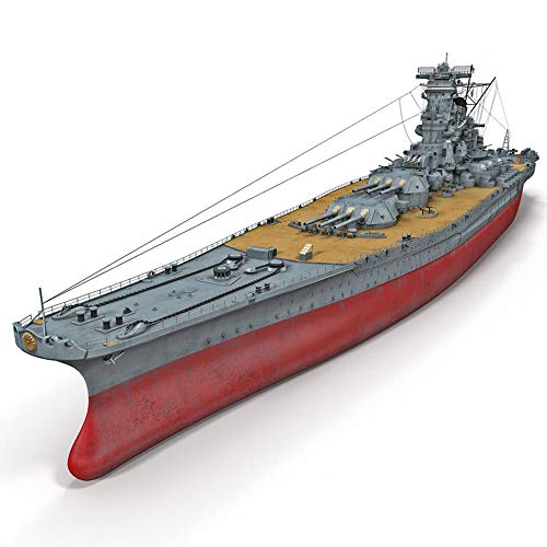 1: 700 Segunda Guerra Mundial Acorazado Modelo, Japón Manual Yamato portaaviones DIY Montado Modelo, Juguetes para niños (18.9"* 7.3" x 2")