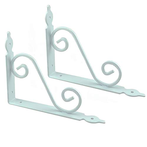 2 piezas de soportes de estantería triangulares de hierro de estilo europeo, soporte montado en la pared vintage de servicio pesado, soporte de ángulo recto (6 pulgadas ~ 14 pulgadas) 2 piezas de soportes de estantería triangulares de hierro de estilo europeo, soporte montado en la pared vintage de servicio pesado, soporte de ángulo recto (6 pulgadas ~ 14 pulgadas)