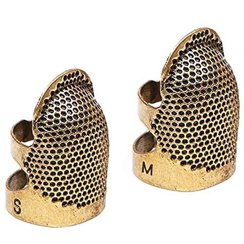 2 Piezas Dedal De Costura Protector De Dedos Dedal De Punta Dedo Protector De Escudo De Dedo Ajustable De Metal Protector Vintage Dedales De Costura Para Bordado Cosido Trabajo A Mano Retro(2 TamañOs) 2 Piezas Dedal De Costura Protector De Dedos Dedal De Punta Dedo Protector De Escudo De Dedo Ajustable De Metal Protector Vintage Dedales De Costura Para Bordado Cosido Trabajo A Mano Retro(2 TamañOs)