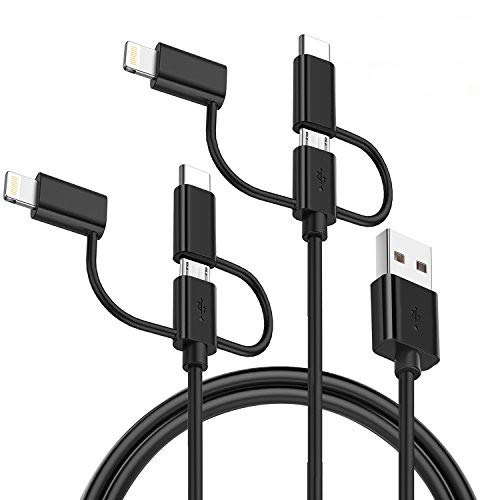 3 en 1 Multi USB Cable,GlobaLink USB Tipo C,Micro USB,Phone Cable Carga&Sync Rápida 2Pack 1,5m Compatible con Phone Pad Pod Samsung Galaxy S9/S9 Plus/S8/S8 Plus/Note 8,Huawei y Andriod Dispositivos 3 en 1 Multi USB Cable,GlobaLink USB Tipo C,Micro USB,Phone Cable Carga&Sync Rápida 2Pack 1,5m Compatible con Phone Pad Pod Samsung Galaxy S9/S9 Plus/S8/S8 Plus/Note 8,Huawei y Andriod Dispositivos