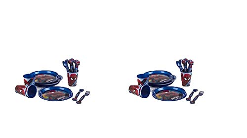 3188; pack de 2 set Fiesta y cumpleaños Spiderman; Compuesto por 4 vasoss, 4 Platos, 4 cucharas y 4 Tenedores cada uno, Todo de plástico Reutilizables; Libre de BPA 3188; pack de 2 set Fiesta y cumpleaños Spiderman; Compuesto por 4 vasoss, 4 Platos, 4 cucharas y 4 Tenedores cada uno, Todo de plástico Reutilizables; Libre de BPA