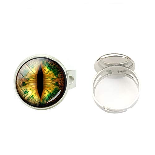 Abalorio de ojo azul pintado a mano de calidad, hecho a mano en azul y negro, joyería de cristal para ojos, anillos de plata para regalo Abalorio de ojo azul pintado a mano de calidad, hecho a mano en azul y negro, joyería de cristal para ojos, anillos de plata para regalo