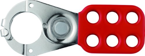 Abus H711 - Aspa de control de acero endurecido rojo con pestañas superpuestas 118x45mm