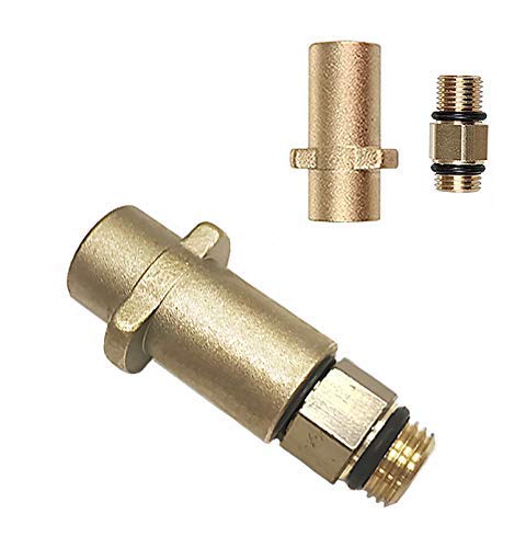 Adaptador de Rosca Macho y Hembra Cañón de Espuma Conector Cobre Espuma de Nieve Lanza de Latón Compatible con Lavadora de Alta Presión Coche Máquina Karcher K Serie K2/ K3/ K4/ K5/ K6/ K7