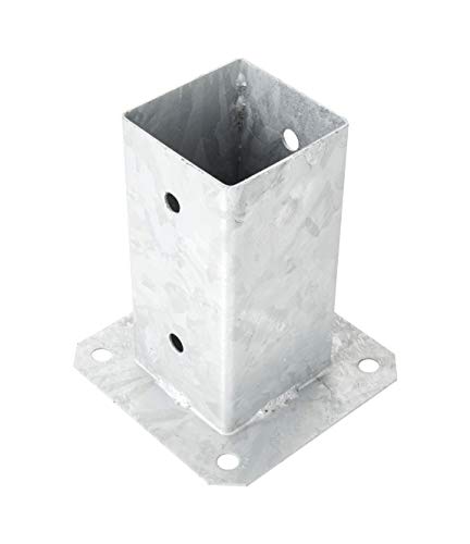 ADGO Postes de soporte de valla atornillado en caliente galvanizado deslizante manga de apoyo apoyo de suelo manga deslizante en el suelo manga de anclaje de acero plateado (100 x 100) ADGO Postes de soporte de valla atornillado en caliente galvanizado deslizante manga de apoyo apoyo de suelo manga deslizante en el suelo manga de anclaje de acero plateado (100 x 100)