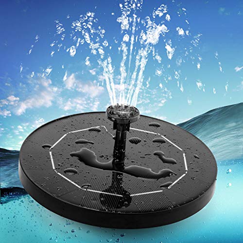 Aidodo Fuente solar para estanque de 3,5 W, con panel solar, batería de 1500 mAh, bomba de agua solar flotante con 6 estilos para estanque de jardín o fuente, baño para pájaros Aidodo Fuente solar para estanque de 3,5 W, con panel solar, batería de 1500 mAh, bomba de agua solar flotante con 6 estilos para estanque de jardín o fuente, baño para pájaros
