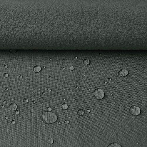 aktivstoffe (19,99€/m) Oeko-Tex® High-Tech – Softshell con Membrana climática - Tela de 3 Capas: Microfibra, Membrana climática y Jersey - Impermeable - por Metro (Elefante Gris)