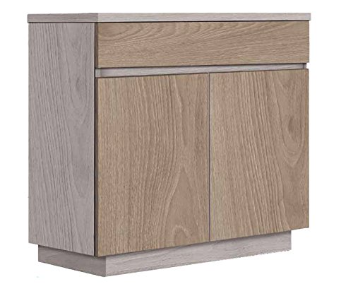 Angulo Interiores Taquillón/Cómoda/Aparador de Madera con 1 cajón y 2 Puertas. Fabricada a Mano en España con Madera de Fresno. (90 x 35 x 86 cm, Visón y nórdico) Angulo Interiores Taquillón/Cómoda/Aparador de Madera con 1 cajón y 2 Puertas. Fabricada a Mano en España con Madera de Fresno. (90 x 35 x 86 cm, Visón y nórdico)