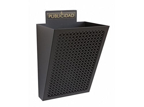 Arregui E2301 Cesta de publicidad de acero, 7,5 L, cuerpo y rejilla de color negro Arregui E2301 Cesta de publicidad de acero, 7,5 L, cuerpo y rejilla de color negro