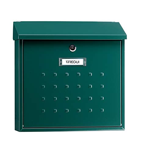 Arregui Premium Maxi E5613 Buzón de Acero de tamaño L (gran capacidad), verde Arregui Premium Maxi E5613 Buzón de Acero de tamaño L (gran capacidad), verde
