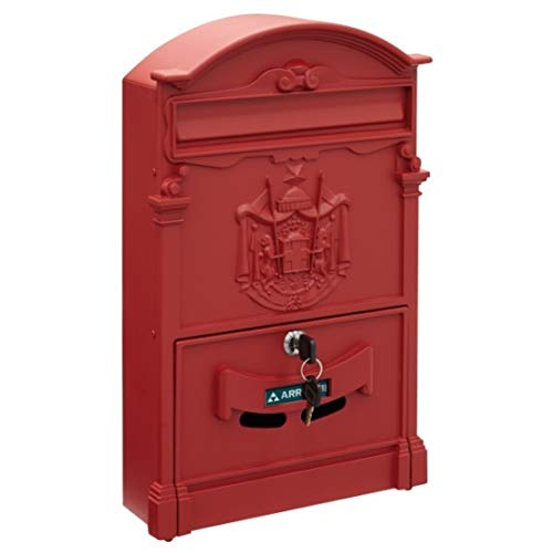 Arregui Residencia D-2151/R Buzón Individual de Aluminio de Estilo Clásico, rojo, tamaño, tamaño m (din a4 y revista) 42 x 26 x 9 cm Arregui Residencia D-2151/R Buzón Individual de Aluminio de Estilo Clásico, rojo, tamaño, tamaño m (din a4 y revista) 42 x 26 x 9 cm