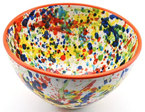 ART ESCUDELLERS Bol DE Desayuno/Cuenco/Plato Hondo en Ceramica Hecho y Pintado a Mano con decoración IVANROS Naranja. 20 cm x 20 cm x 12 cm ART ESCUDELLERS Bol DE Desayuno/Cuenco/Plato Hondo en Ceramica Hecho y Pintado a Mano con decoración IVANROS Naranja. 20 cm x 20 cm x 12 cm