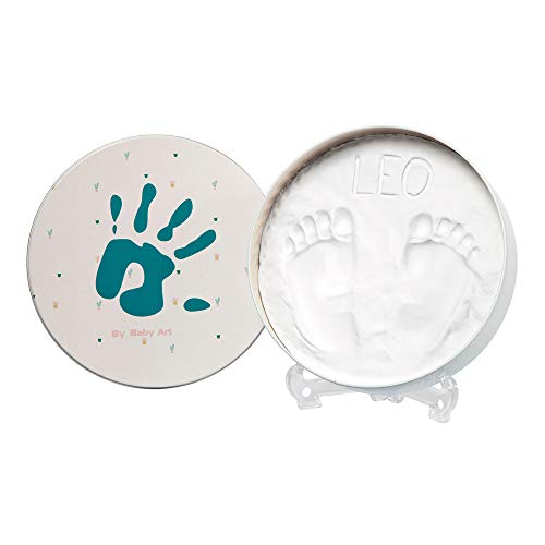 Baby Art Magic Box Ronda Set de decoración de huellas de bebé en arcilla blanca, Regalos para bebés y recién nacidos, Recuerdo memorable de huellas de mano y pie, essentials Baby Art Magic Box Ronda Set de decoración de huellas de bebé en arcilla blanca, Regalos para bebés y recién nacidos, Recuerdo memorable de huellas de mano y pie, essentials