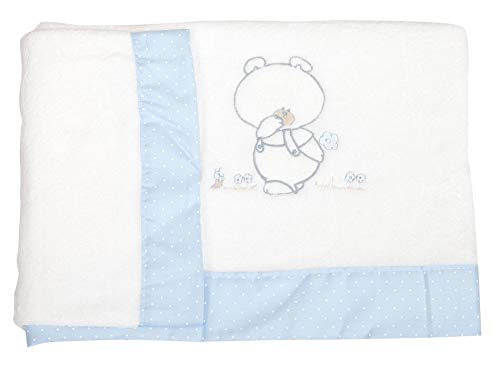 Babyline Coralina Pepo - Juego de sábanas de mini cuna, unisex, color celeste Babyline Coralina Pepo - Juego de sábanas de mini cuna, unisex, color celeste