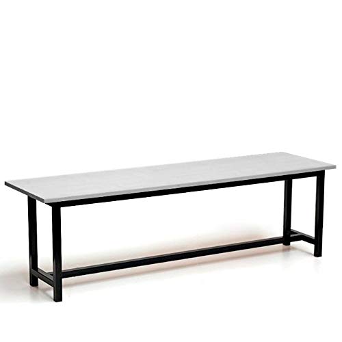 Banco vestuario Estructura en Acero, asiento fabricado en melamina y color blanco, la estructura es de acero pintado en epoxi negro, perfecto para vestuarios por su resistencia y sencillez (Abedul) Banco vestuario Estructura en Acero, asiento fabricado en melamina y color blanco, la estructura es de acero pintado en epoxi negro, perfecto para vestuarios por su resistencia y sencillez (Abedul)