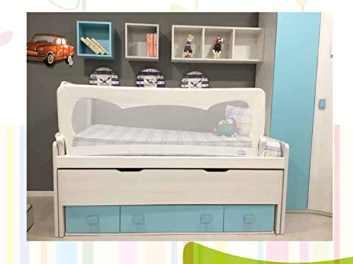 Barrera de cama para bebé, 150 x 65 cm. Modelo gris. Barrera de seguridad. Barrera de cama para bebé, 150 x 65 cm. Modelo gris. Barrera de seguridad.