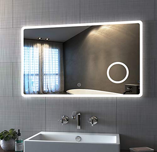 Bath-mann Espejo de baño con iluminación LED (IP44, bajo Consumo)