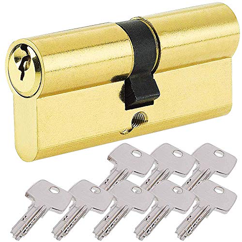 BETOY Cilindro cerradura, Cilindro de Alta Seguridad, , Leva Larga, Llave - Llave, Latonado, 45/45(90mm)Cilindro de doble vuelta para puertas / entradas exteriores BETOY Cilindro cerradura, Cilindro de Alta Seguridad, , Leva Larga, Llave - Llave, Latonado, 45/45(90mm)Cilindro de doble vuelta para puertas / entradas exteriores