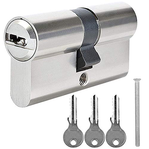 BETOY - Cilindro de cierre con 3 llaves de seguridad, cilindro perfilado, cilindro de puerta, 35/35 (70 mm) cerradura de puerta, cilindro de cierre, cerradura de cilindro